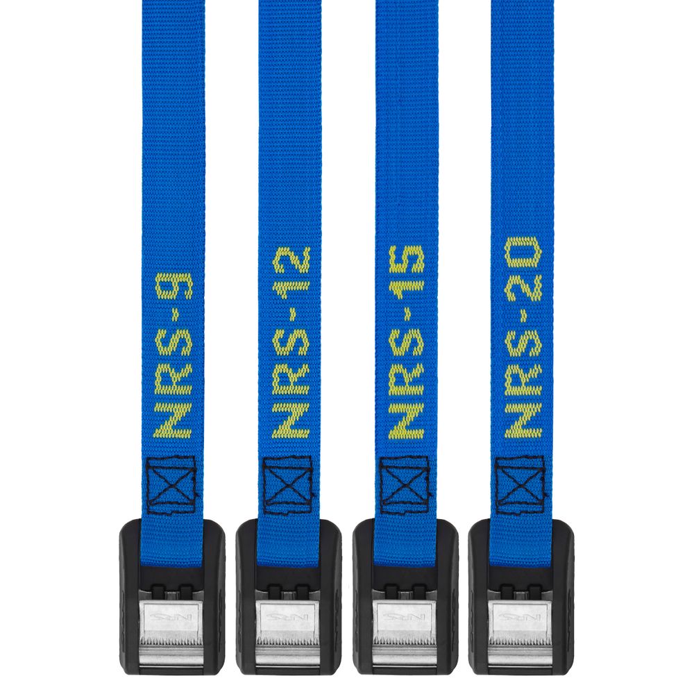 NRS Buckle Bumper Straps - Iconic Blue / 15' Pair